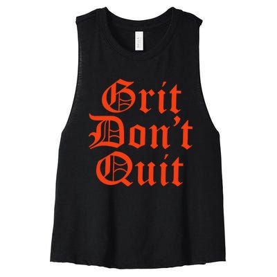 Detroit Baseball Grit Don’T Quit Women's Racerback Cropped Tank