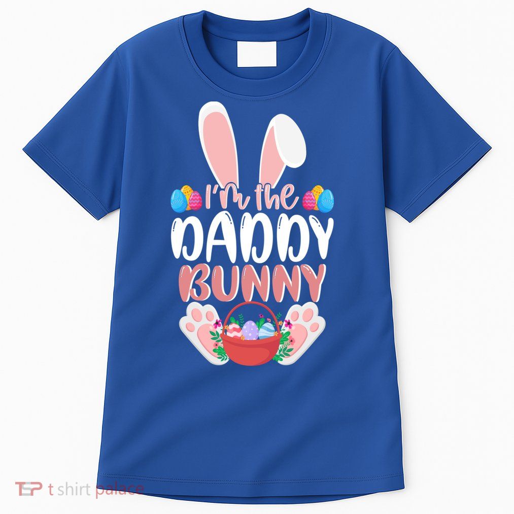 Daddy Bunny Great Gift Dad Easter Bunny Colourful Eggs Family Easter Gift Tall T-Shirt