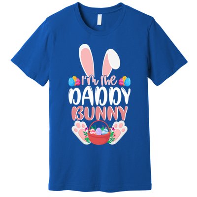 Daddy Bunny Great Gift Dad Easter Bunny Colourful Eggs Family Easter Gift Premium T-Shirt