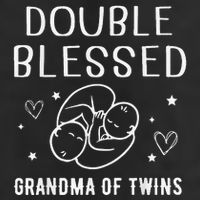 Double Blessed Grandma Of Twins Nana Grandmother Funny 11oz C Handle Ceramic Mug