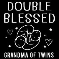 Double Blessed Grandma Of Twins Nana Grandmother Funny Mesh Reversible Basketball Jersey Tank