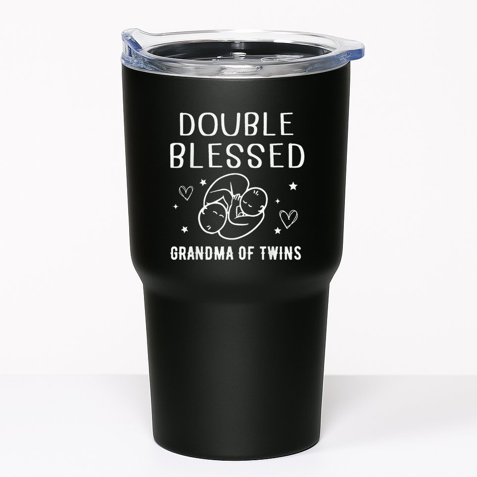 Double Blessed Grandma Of Twins Nana Grandmother Funny Tumbler