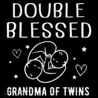 Double Blessed Grandma Of Twins Nana Grandmother Funny Tank Top