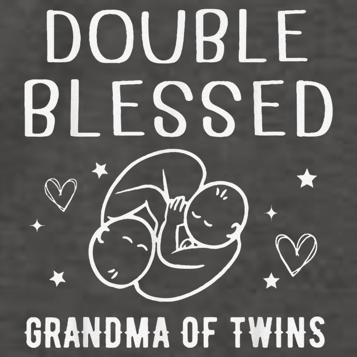 Double Blessed Grandma Of Twins Nana Grandmother Funny Vector Backpack