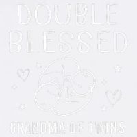 Double Blessed Grandma Of Twins Nana Grandmother Funny Garment-Dyed Sweatshirt