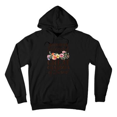 Double Blessed Great Grandma Of Twins Funny Twin Tall Hoodie