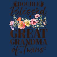 Double Blessed Great Grandma Of Twins Funny Twin Infant Baby Jersey Bodysuit