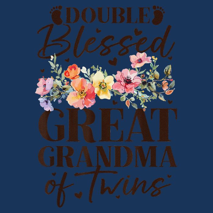Double Blessed Great Grandma Of Twins Funny Twin Infant Baby Jersey Bodysuit
