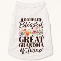 Double Blessed Great Grandma Of Twins Funny Twin Doggie Tank