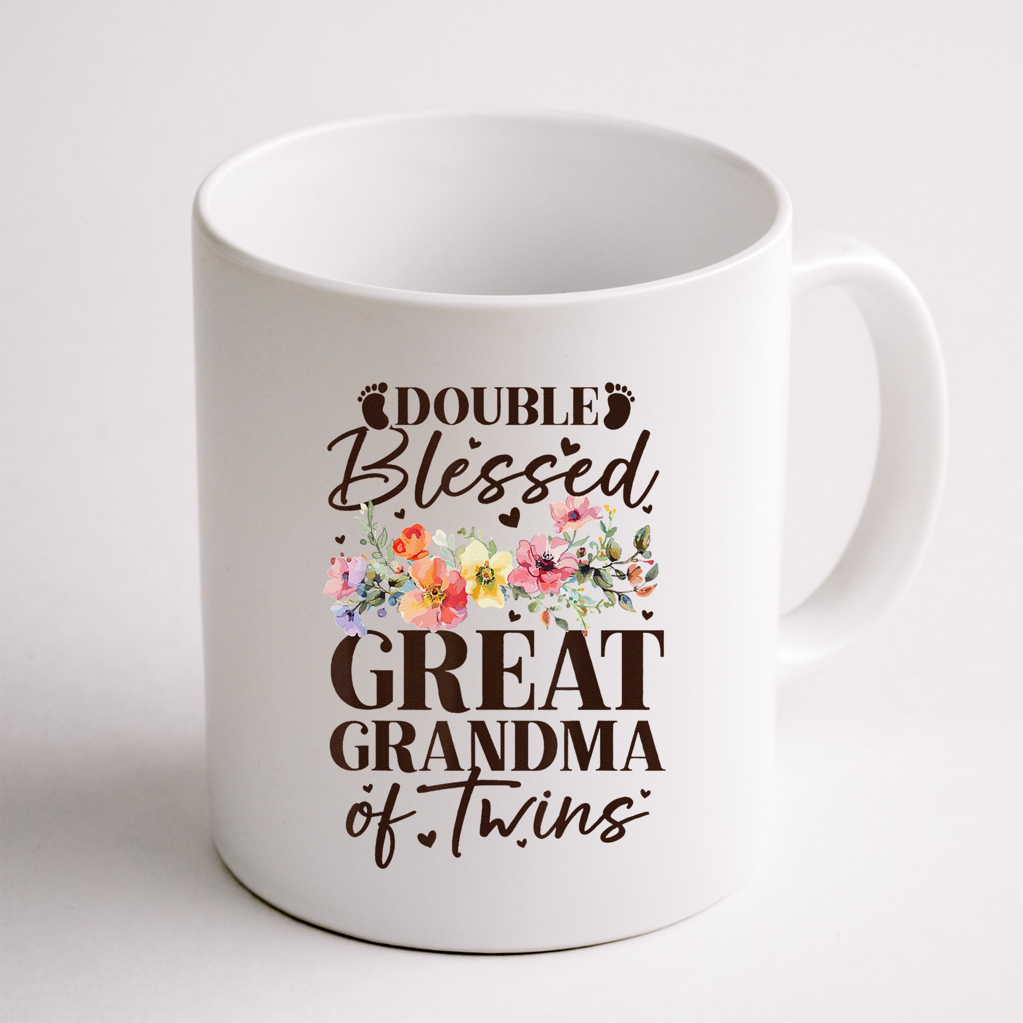 Double Blessed Great Grandma Of Twins Funny Twin Mug