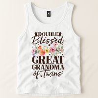 Double Blessed Great Grandma Of Twins Funny Twin Tank Top