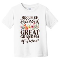 Double Blessed Great Grandma Of Twins Funny Twin Toddler T-Shirt
