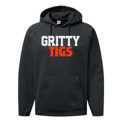 Detroit Baseball Gritty Tigs Performance Fleece Hoodie