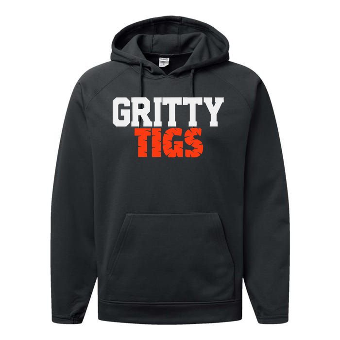 Detroit Baseball Gritty Tigs Performance Fleece Hoodie