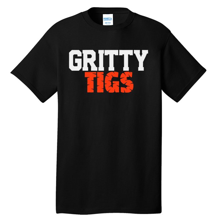 Detroit Baseball Gritty Tigs Tall T-Shirt