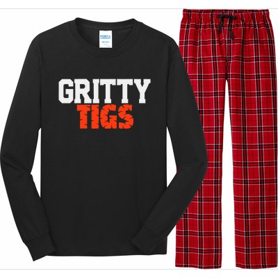 Detroit Baseball Gritty Tigs Long Sleeve Pajama Set