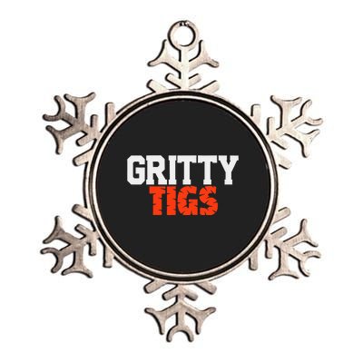 Detroit Baseball Gritty Tigs Metallic Star Ornament