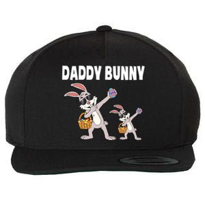 Daddy Bunny Gift Cute Matching Family Dad Easter Gift Wool Snapback Cap