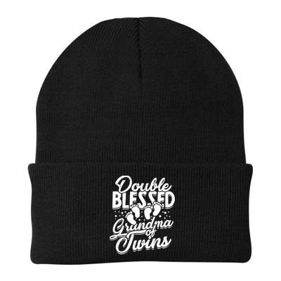 Double Blessed Grandma Of Twins Family Grandson Gift Beanie