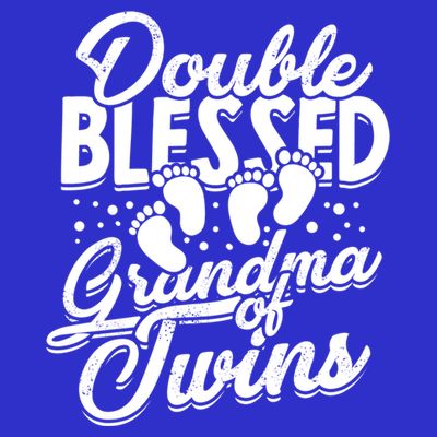 Double Blessed Grandma Of Twins Family Grandson Gift T-Shirt