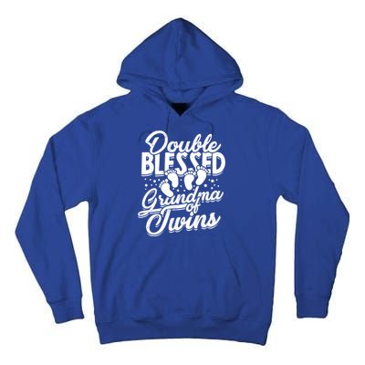 Double Blessed Grandma Of Twins Family Grandson Gift Tall Hoodie