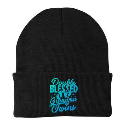 Double Blessed Grandma Of Twins Family Grandson Gift Beanie