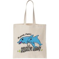 Dolphin Be Gentle I Have A Sensitive Tummy Funny Dolphin Bag