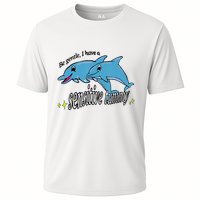 Dolphin Be Gentle I Have A Sensitive Tummy Funny Dolphin Performance Shirt