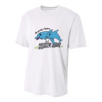 Dolphin Be Gentle I Have A Sensitive Tummy Funny Dolphin Youth Performance Sprint T-Shirt