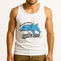 Dolphin Be Gentle I Have A Sensitive Tummy Funny Dolphin Tank Top