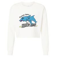 Dolphin Be Gentle I Have A Sensitive Tummy Funny Dolphin Cropped Pullover Crew
