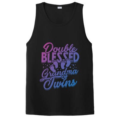 Double Blessed Grandma Of Twins Family Grandson Gift PosiCharge Competitor Tank