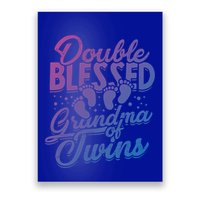 Double Blessed Grandma Of Twins Family Grandson Gift Poster
