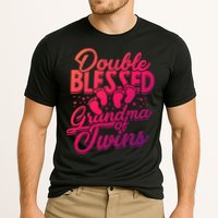 Double Blessed Grandma Of Twins Family Grandson Gift Cooling Performance Crew T-Shirt