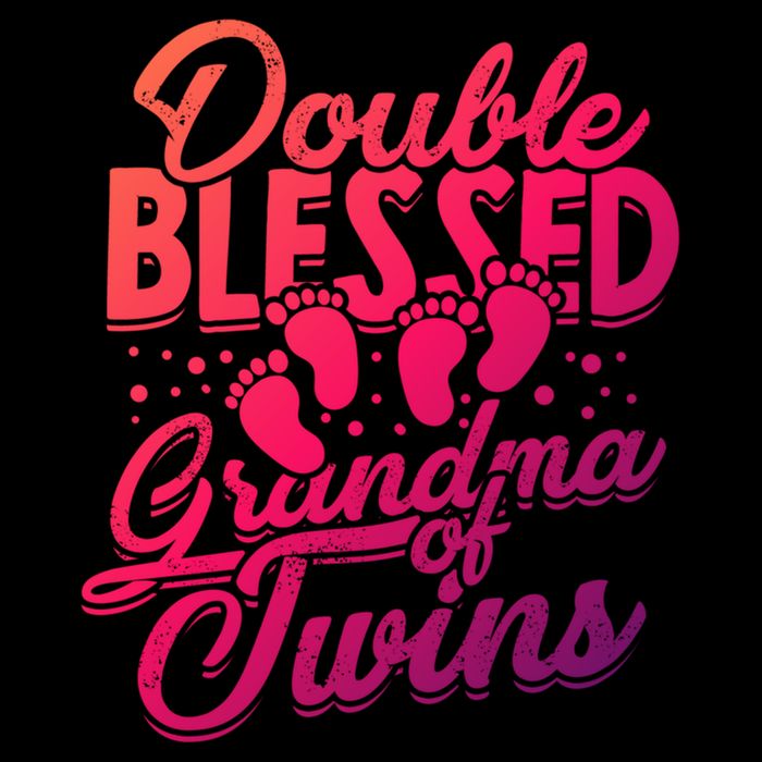 Double Blessed Grandma Of Twins Family Grandson Gift Cooling Performance Crew T-Shirt