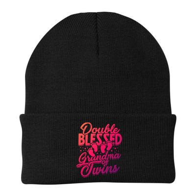 Double Blessed Grandma Of Twins Family Grandson Gift Beanie