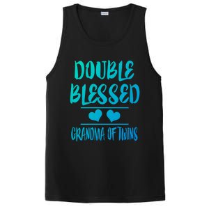 Double Blessed Grandma Of Twins Grandmother Gift PosiCharge Competitor Tank