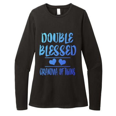 Double Blessed Grandma Of Twins Grandmother Gift Womens CVC Long Sleeve Shirt