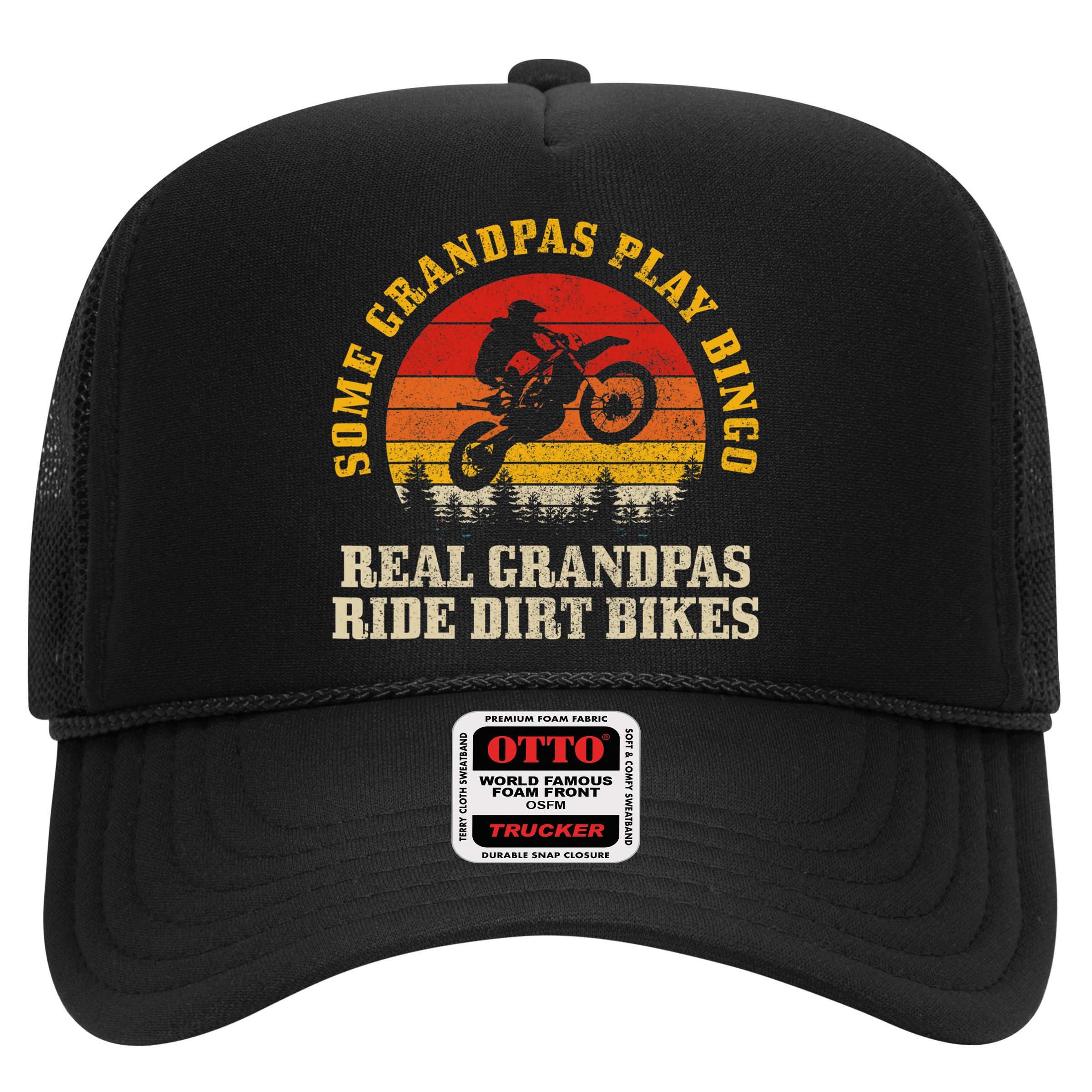 Dirt Bike Grandpa Vintage Motocross MX Motorcycle Biker Gift Hat