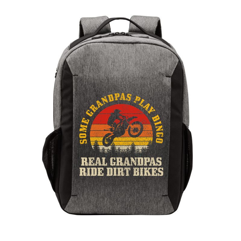 Dirt Bike Grandpa Vintage Motocross MX Motorcycle Biker Gift Vector Backpack