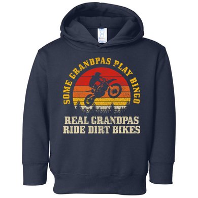 Dirt Bike Grandpa Vintage Motocross MX Motorcycle Biker Gift Toddler Hoodie