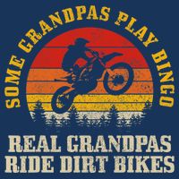 Dirt Bike Grandpa Vintage Motocross MX Motorcycle Biker Gift Toddler T-Shirt