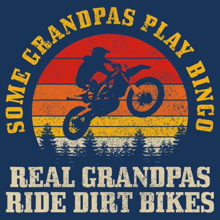 Dirt Bike Grandpa Vintage Motocross MX Motorcycle Biker Gift Toddler T-Shirt