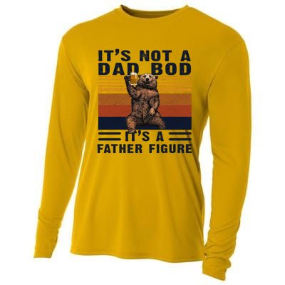 Dad Bod Gift Bear Its Not A Dad Bod Its A Father Figure Gift Cooling Performance Long Sleeve Crew