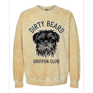 Dirty Beard Griffon Club Brussels Griffon Dog Biker Colorblast Crewneck Sweatshirt