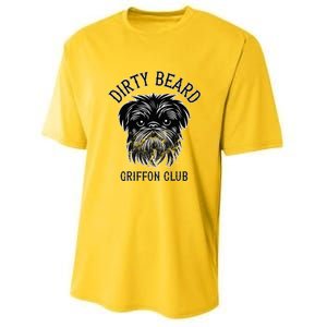 Dirty Beard Griffon Club Brussels Griffon Dog Biker Youth Performance Sprint T-Shirt