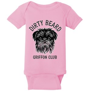 Dirty Beard Griffon Club Brussels Griffon Dog Biker Baby Bodysuit