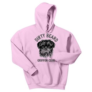 Dirty Beard Griffon Club Brussels Griffon Dog Biker Kids Hoodie