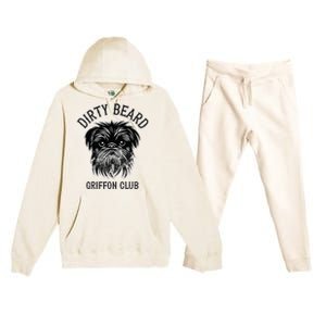 Dirty Beard Griffon Club Brussels Griffon Dog Biker Premium Hooded Sweatsuit Set