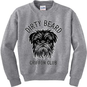 Dirty Beard Griffon Club Brussels Griffon Dog Biker Kids Sweatshirt